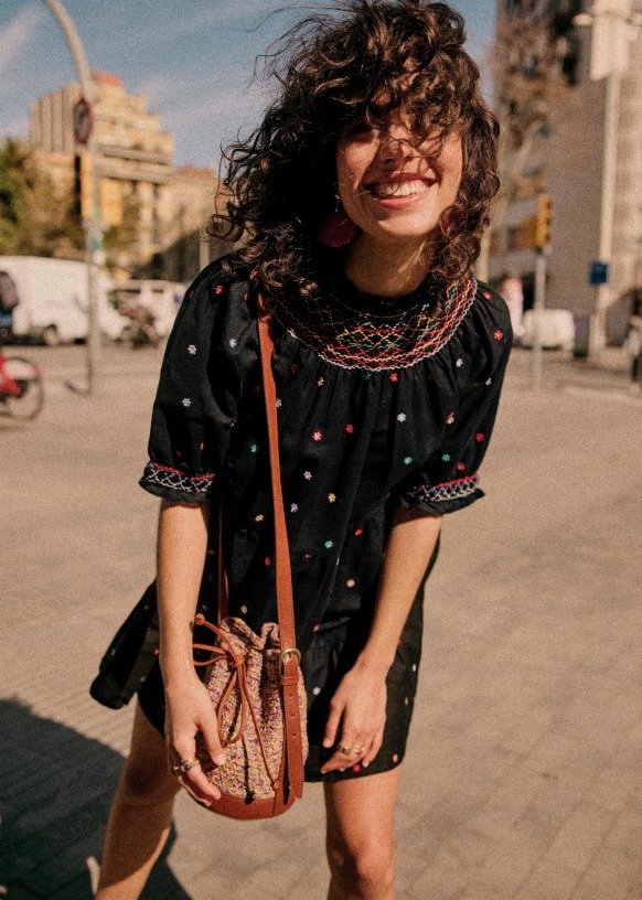 sezane Sezane Marjorie Dress - Black - Linen