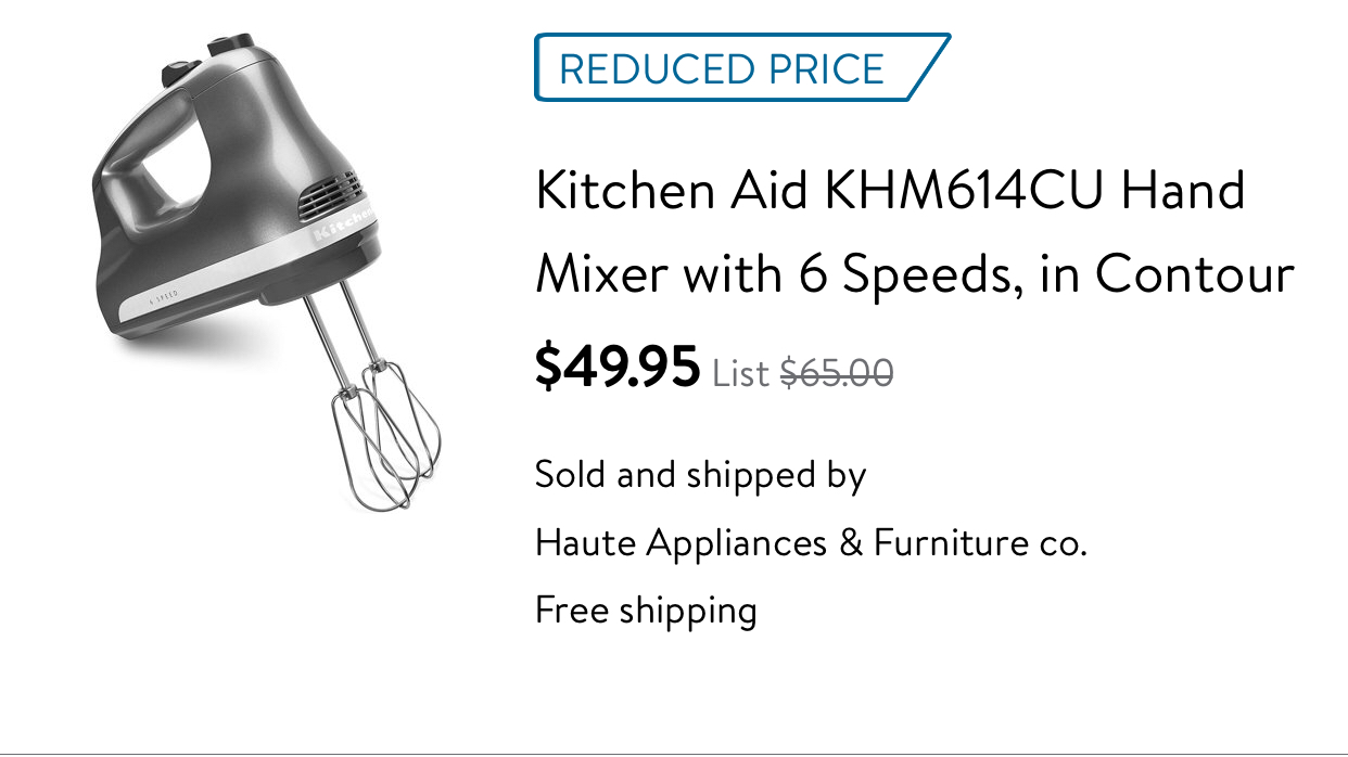 Kitchen Aid 6档可调电动搅拌机