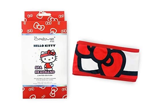 Korean Super Soft Cute Animated Smooth Lightweight Adjustable Lightproofx Sanrio Spa Headband (Hello Kitty)