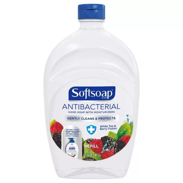 Antibacterial Liquid Hand Soap Refill - White Tea &#38; Berry - 50 fl oz