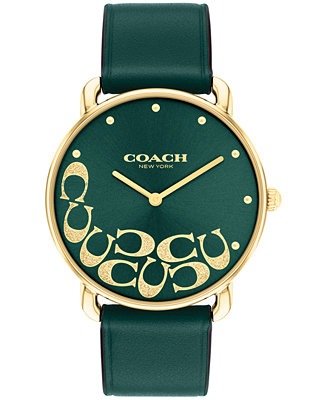Women's Elliot Green Leather Watch 36mm