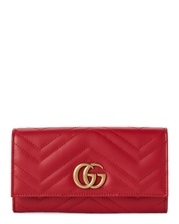 Red Marmont Leather Continental Wallet