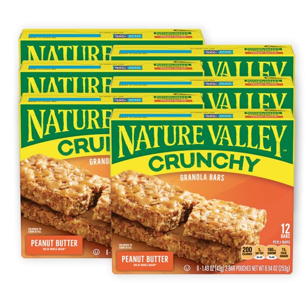 Nature Valley Crunchy, Peanut Butter, 6 Pouches 