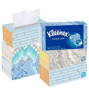 Kleenex Trusted Care Facial Tissues, 18 Flat Boxes, 144 Tissues per Box