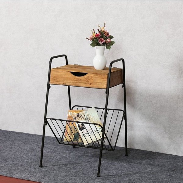Accent Table With Rack