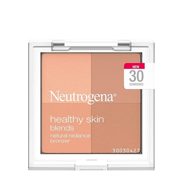 Healthy Skin Blends Powder Blush Makeup Palette, Illuminating Pigmented Blush with Vitamin C & Botanical Conditioners for Blendable, Buildable Application, 30 Sunkissed.3 oz