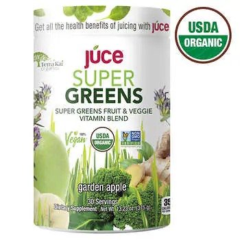 Kai USDA Organic Juce Super Greens Fruit and Veggie Powder, 13.23 Ounces