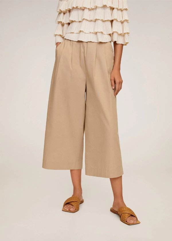 Cotton culotte trousers - Women | OUTLET USA
