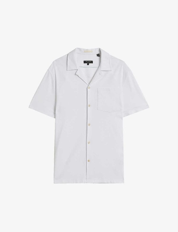Chatley regular-fit pique cotton-blend shirt