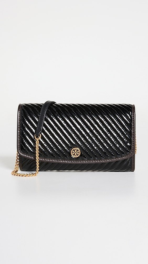 Robinson Patent Puffy Quilted Chain Wallet
