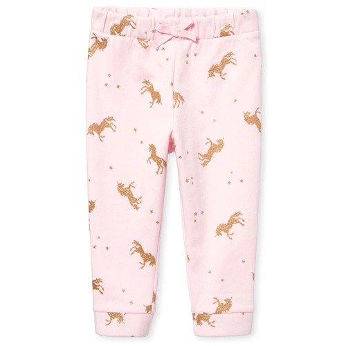 Baby And Toddler Girls Active Unicorn French Terry Jogger Pants