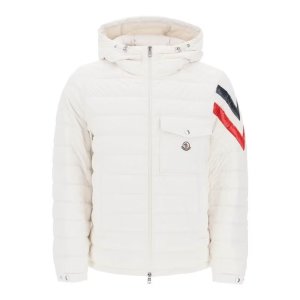 MonclerMONCLER berard down jacket with tricolor intarsia