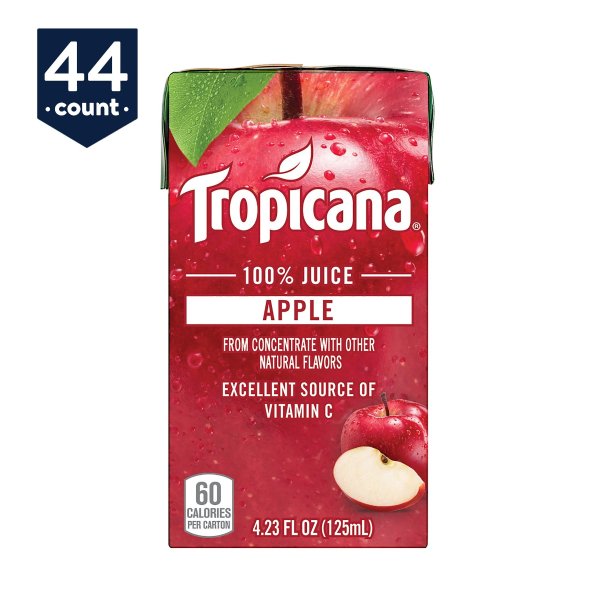 100% Juice Box, Apple, 4.23 oz Boxes, 44 Count
