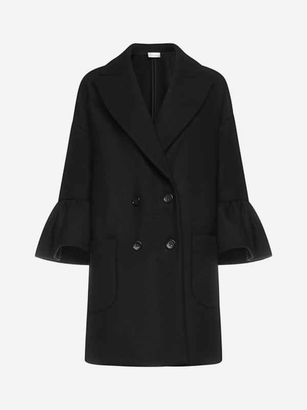 Wool and cashmere-blend double-breasted coat