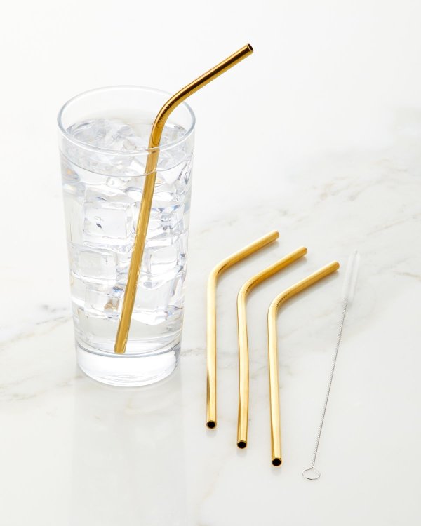 Stainless Steel Straws with Cleaner