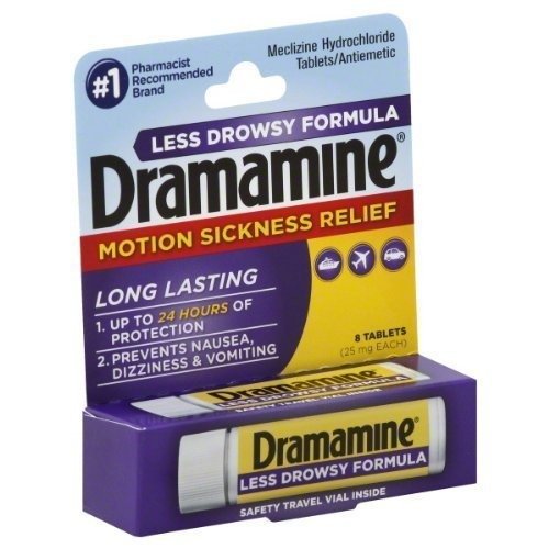Tablets Less Drowsy Formula, 8 tablets (Pack of 3)