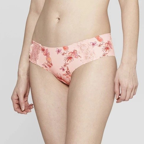 Auden Laser Cut Cheeky Bikini Mesh Panties Underwear Target Peach