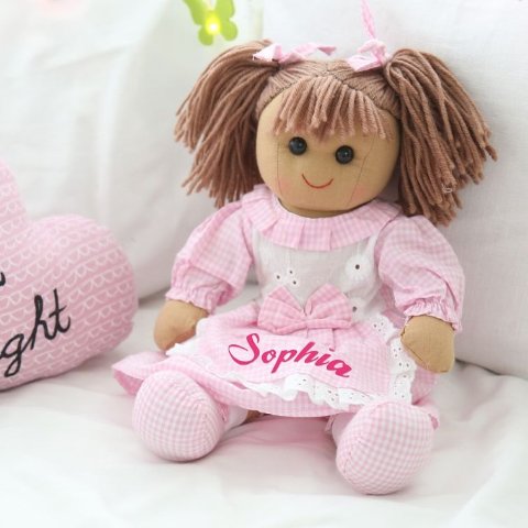 My 1st YearsPersonalized Gingham Rag Doll