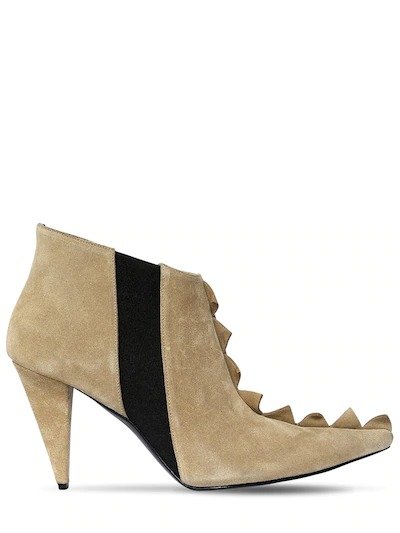 90MM ZIGZAG SUEDE ANKLE BOOTS