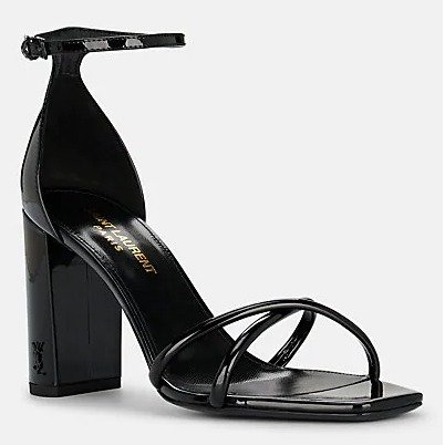 Patent Leather Ankle-Strap Sandals