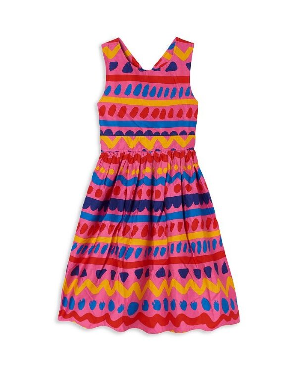 Girls' Tribal Stripes Cotton Dress - Little Kid