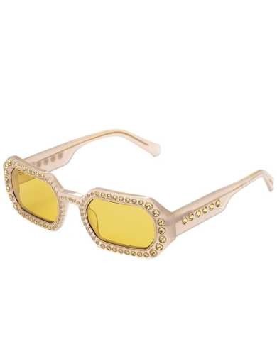 Swarovski Women's White Rectangular Sunglasses SKU: 5625302 UPC: 9009656253021