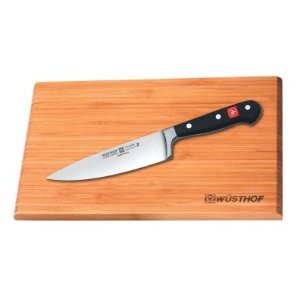 Wüsthof Classic 6" Cook's Knife with Bamboo Cutting Board