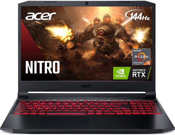 Acer Nitro 5 暗影骑士·龙 144Hz游戏本 (R5 5600H, 3060, 16GB, 512GB)