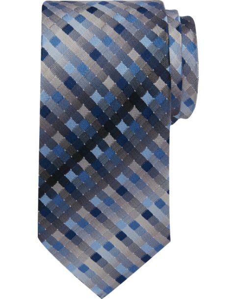 Pronto Uomo Blue Ombre Check Narrow Tie - Men's Accessories | Men's Wearhouse