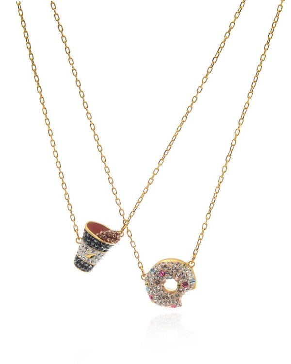 Nicest Gold Tone Dark Multi Colored Crystal Necklace Set 5459142