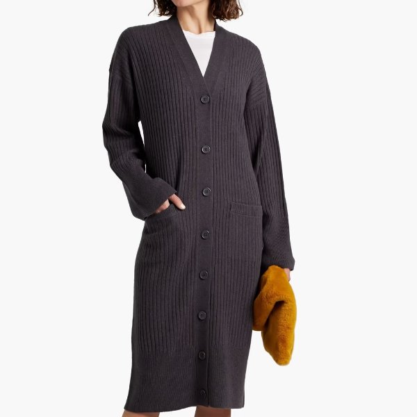 Alair ribbed wool and cashmere-blend cardigan