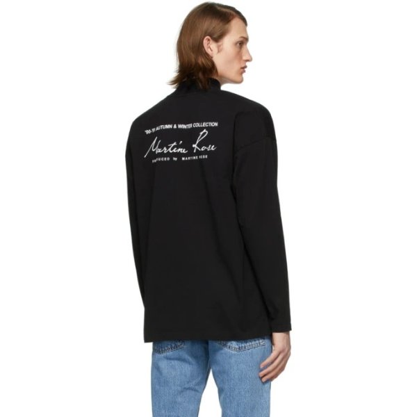 Black Funnel Neck T-Shirt