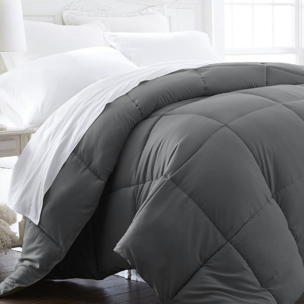 Performance Gray King Down Alternative Comforter-IEH-COMF-KING-GR - The Home Depot