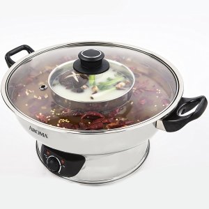 Aroma Stainless Steel Hot Pot, Silver