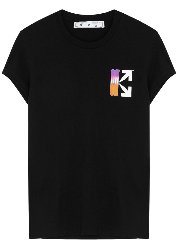 Black logo cotton T-shirt
