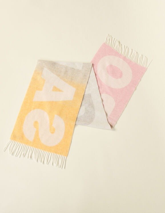 Multicoloured scarf with Sandro logo