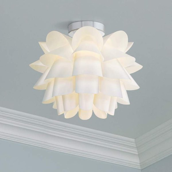 White Flower 15 3/4" Wide Ceiling Light - #M5873 | Lamps Plus