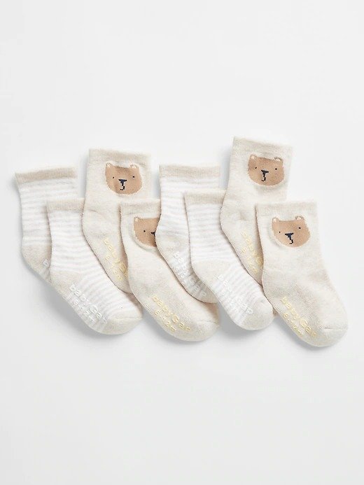 babyGap Bear Graphic Socks (4-Pack)