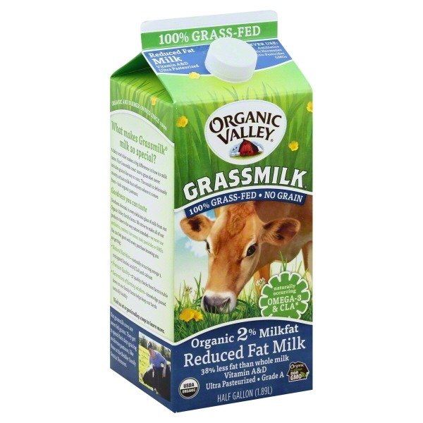 Organic Valley Grassmilk Organic 2% Reduced-Fat Milk, Half Gallon