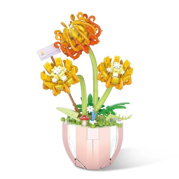Chrysanthemu Creative Flower Building Block Kit | Save More With Clearance Deals | Temu