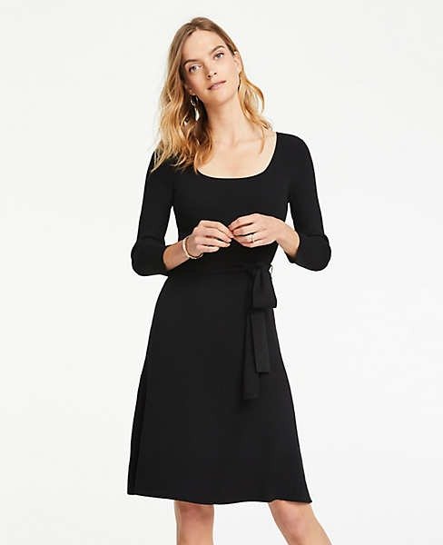 Belted Sweater Dress | Ann Taylor