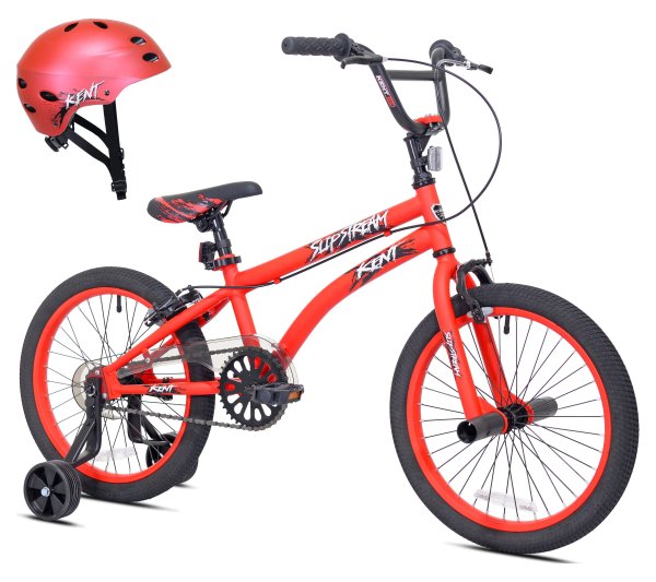 18寸儿童自行车+头盔套装 带手刹
