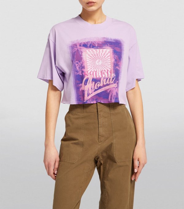 Sale | Maje Cropped Slogan T-Shirt | Harrods US