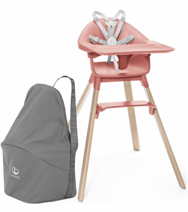 Clikk High Chair Travel Bundle - Sunny Coral