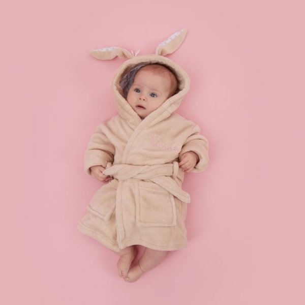 Personalized Bunny Robe Welcome %1