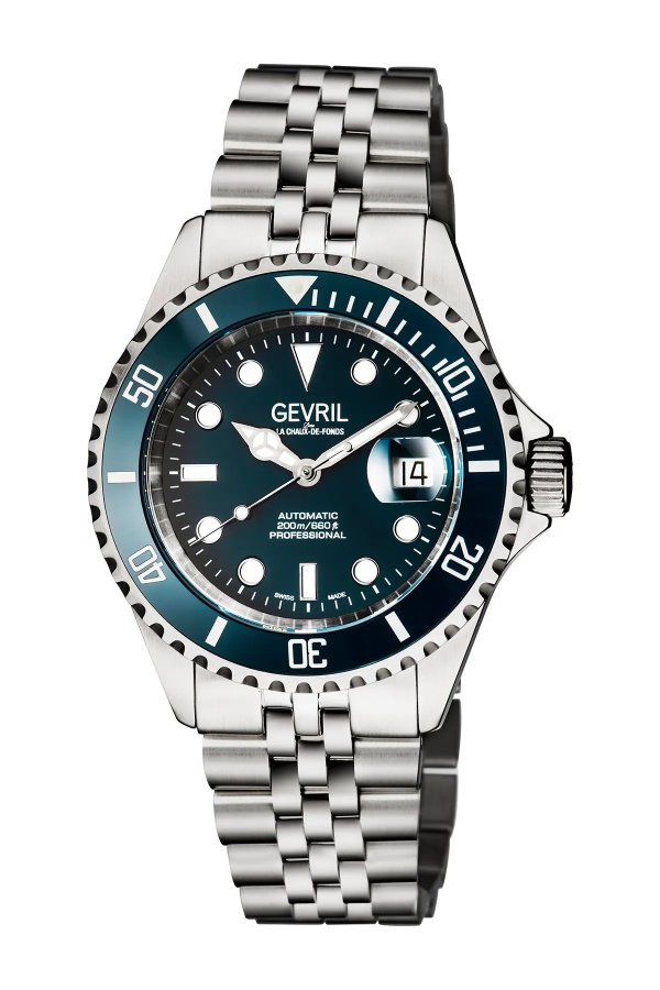 Wall Street Swiss Automatic Bracelet Watch, 43mm