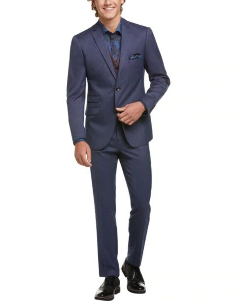 Paisley & Gray Slim Fit Suit Separates Coat, Blue Sharkskin 