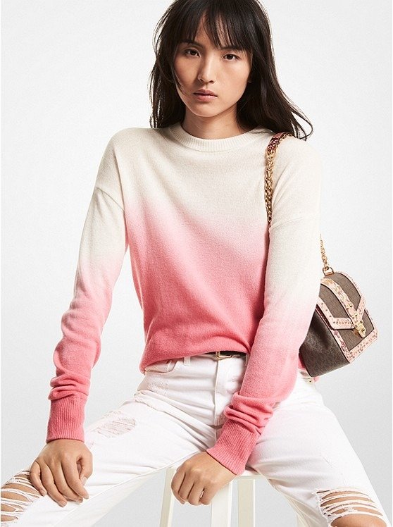 Ombre Dip Dye Cashmere Sweater