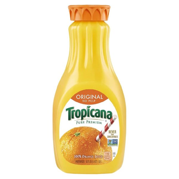 100% Juice, Original, Orange, No Pulp