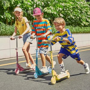 史低价：WeSkate 儿童可折叠滑板车，轮子会发光